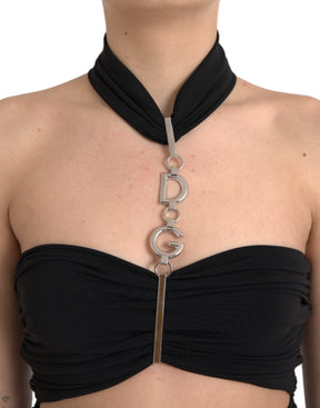 Dolce & Gabbana Schwarzes ausgeschnittenes ärmelloses Bodycon-Minikleid