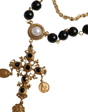 Dolce & Gabbana Weißes Baumwollketten-T-Shirt mit kurzen Ärmeln