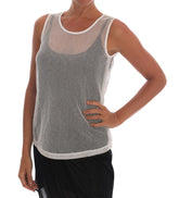 Dolce & Gabbana Weißes Netz-Tank-Transparent-Top