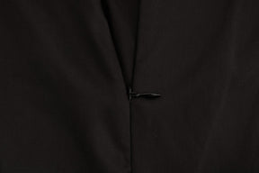Dolce & Gabbana Schwarzes Seidennetz-Top mit floraler Spitze