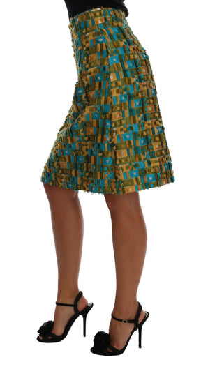 Dolce & Gabbana Mehrfarbiger gerader Bleistiftrock aus Jacquard