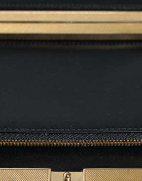 Dolce & Gabbana Multicolor Floral Gold Frame Clutch Abend Handtasche