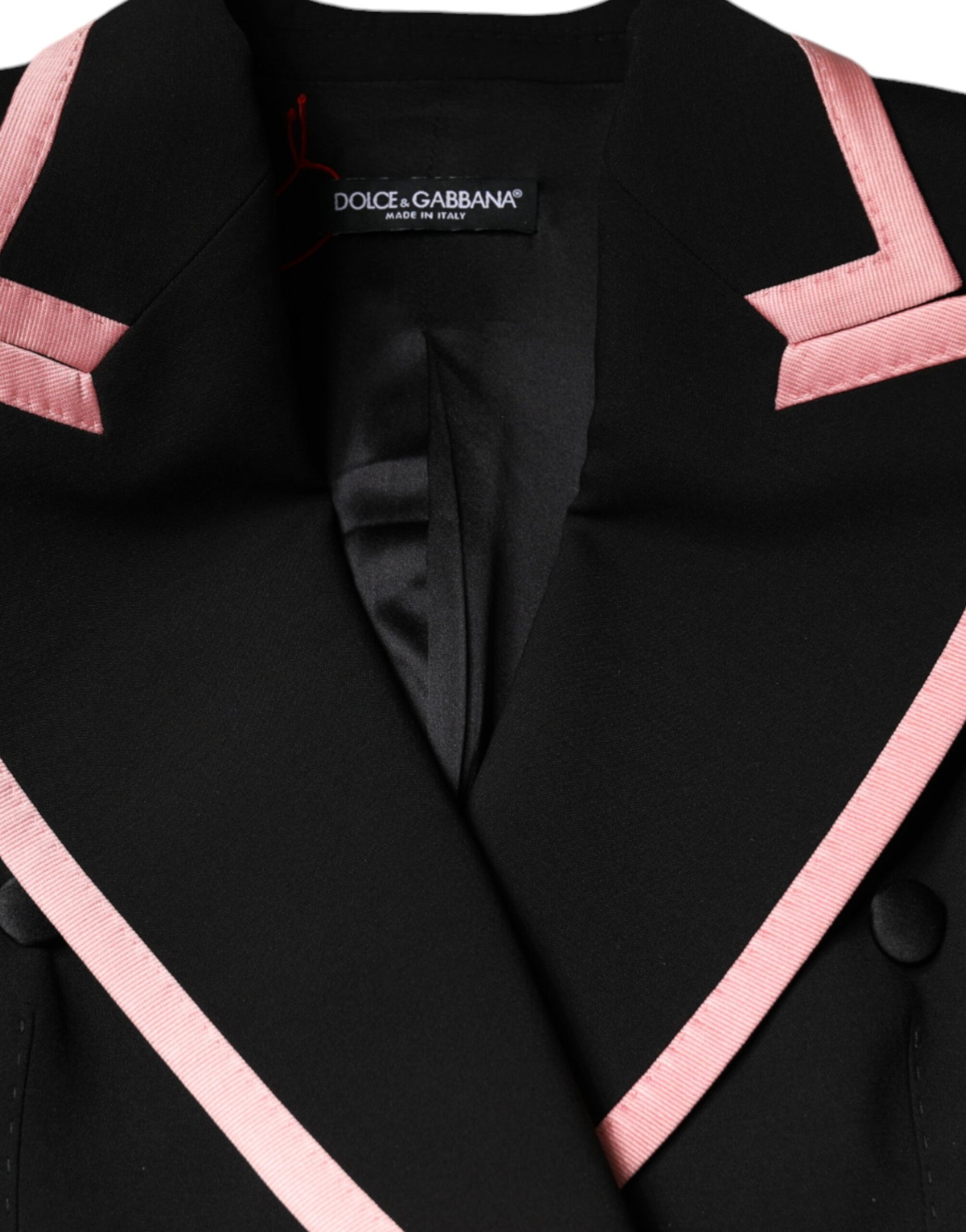 Dolce & Gabbana Schwarzes ärmelloses Jumpsuit-Kleid aus einer Wollmischung