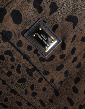 Dolce & Gabbana Braun Leopard Baumwolle Skinny Denim Jeans