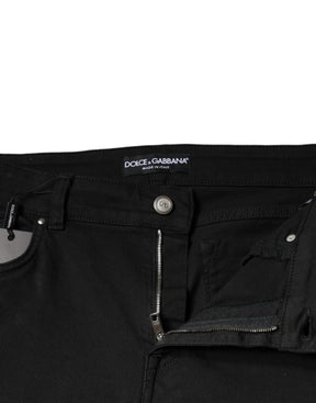 Dolce & Gabbana Schwarze Baumwoll-Stretch-Skinny-Denim-Jeans