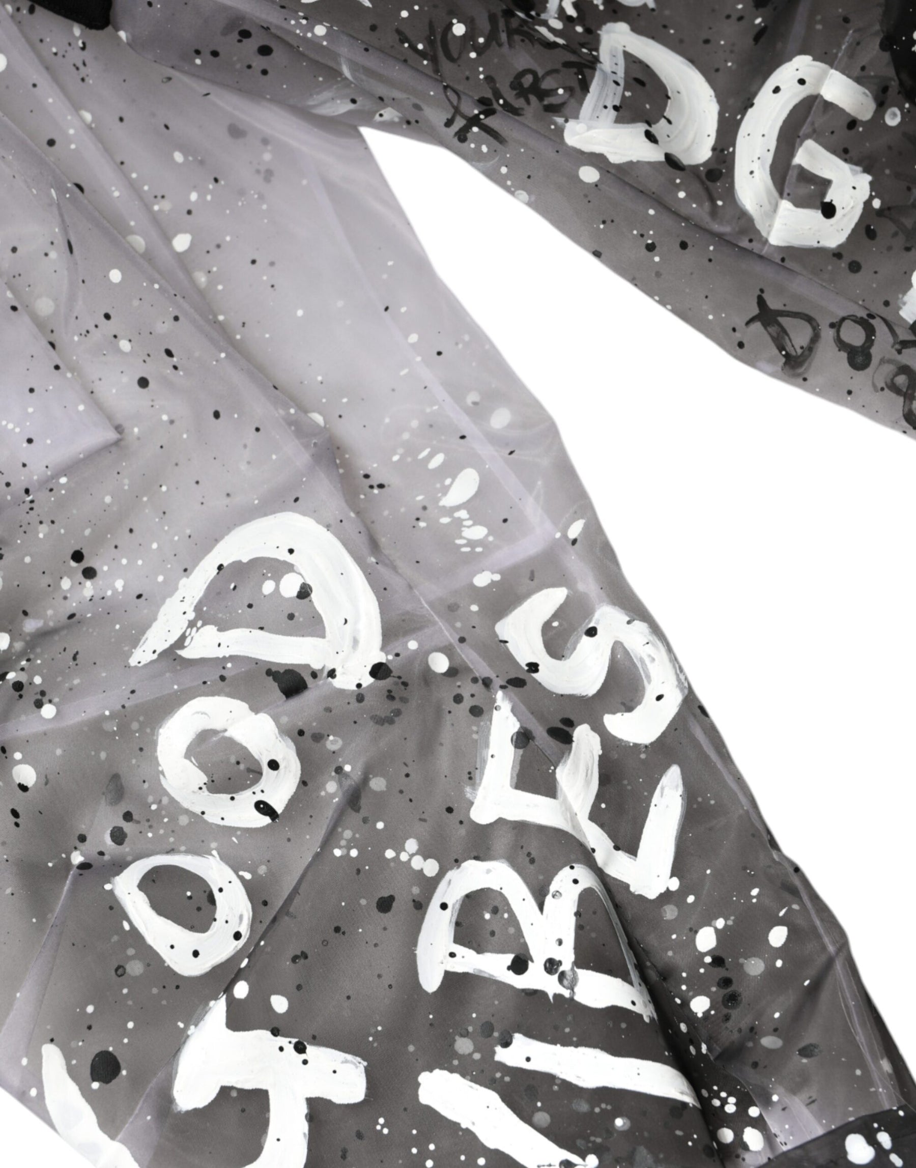 Dolce & Gabbana Weiße durchsichtige Logo-Cropped-Cargo-Hose