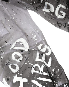 Dolce & Gabbana Weiße durchsichtige Logo-Cropped-Cargo-Hose