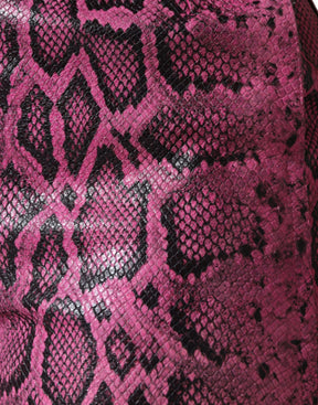 Dolce & Gabbana Rosa Lederhose mit hoher Taille Hot Pants Shorts