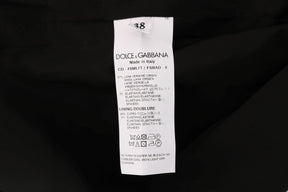 Dolce & Gabbana Graues gepunktetes Stretchkleid aus Wolle