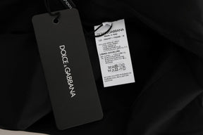 Dolce & Gabbana Graues gepunktetes Etuikleid aus Wolle