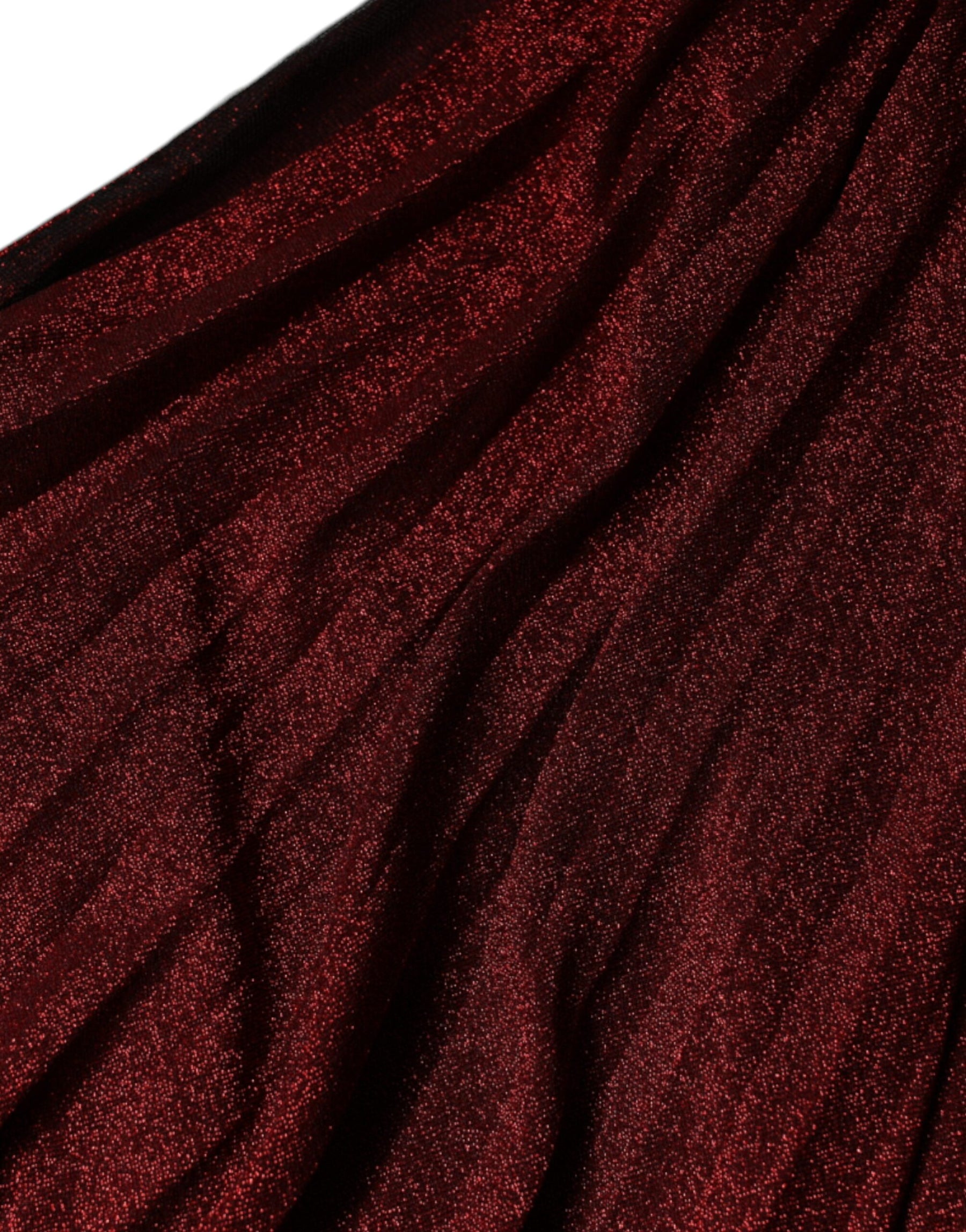 Dolce & Gabbana Rotes Minikleid mit einer Schulter und Plissee in A-Linie