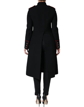 Dolce & Gabbana Schwarzer einreihiger Trenchcoat Jacke
