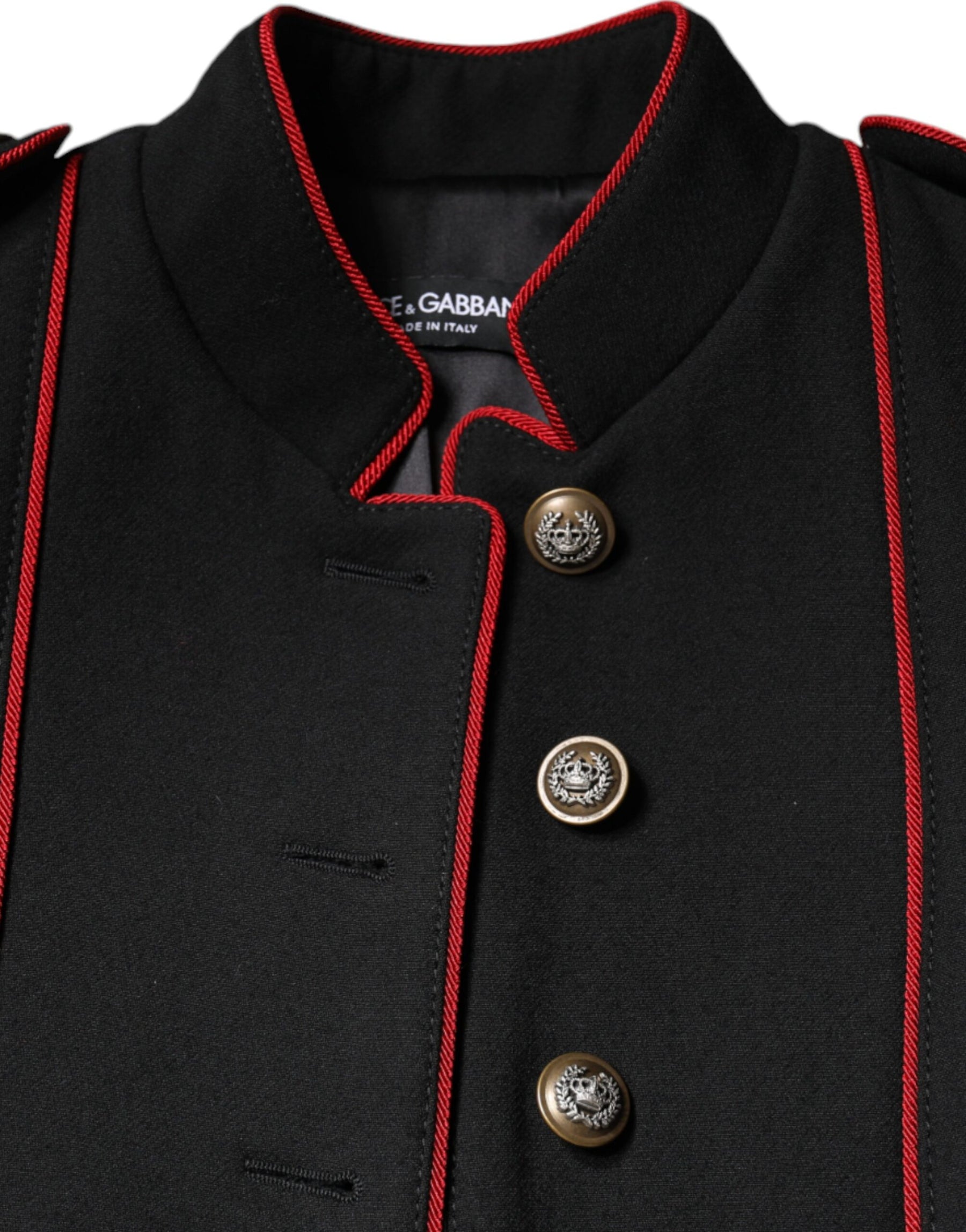 Dolce & Gabbana Schwarzer einreihiger Trenchcoat Jacke