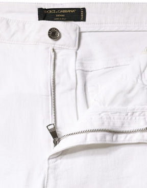 Dolce & Gabbana Weiße Baumwoll-Stretch AUDREY Skinny Jeans