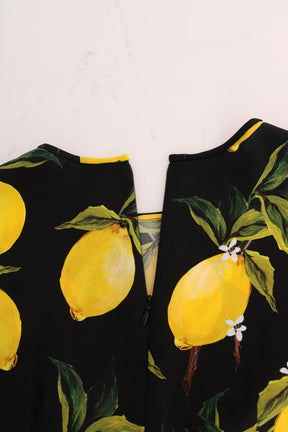 Dolce & Gabbana Mehrfarbiges Lemon Silk Stretch T-Shirt
