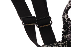Dolce & Gabbana Schwarz Seide Weiß Spitze Stretch Unterwäsche BH