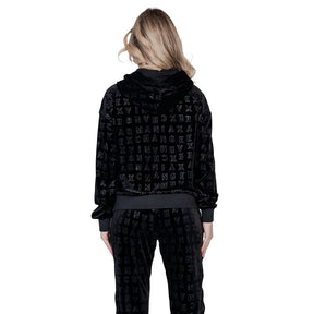 Armani Exchange Schwarzer Polyester-Kapuzenpulli