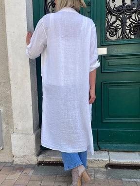 Langer pinker Winter Cardigan – warm, stylish, alltagstauglich