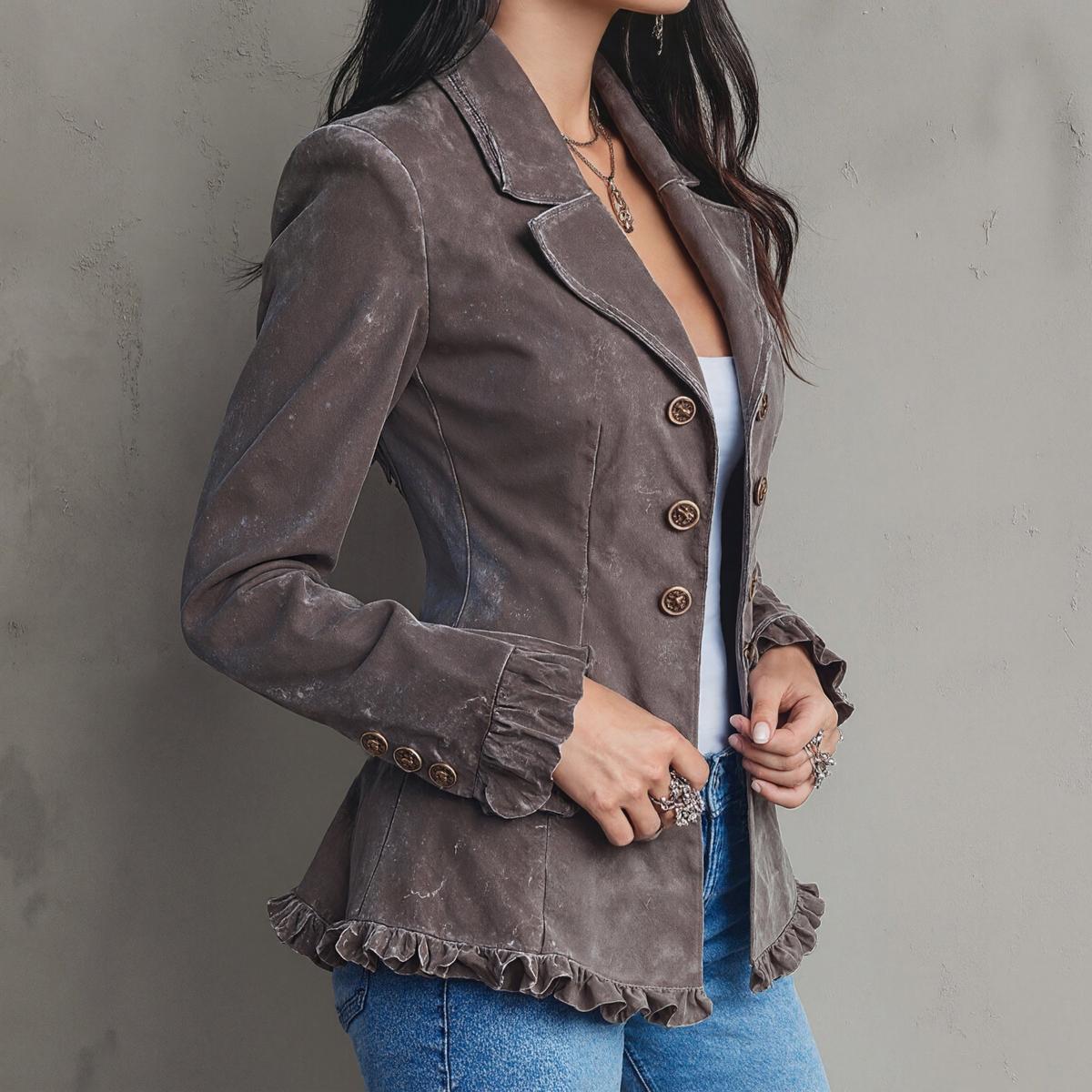 Winter Retro Blazer tailliert – eleganter Vintage Look