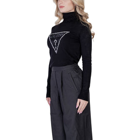Guess Schwarzer Viskose-Rollkragenpullover