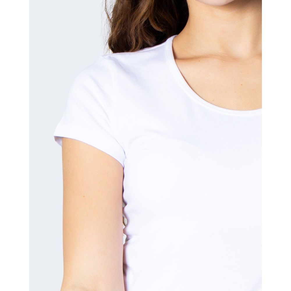 Only T-Shirt aus weißer Baumwolle
