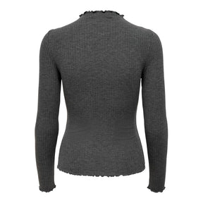 Only Grauer Polyester-Rollkragenpullover