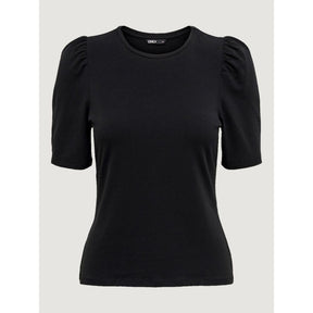 Only Schwarzes T-Shirt aus Baumwolle