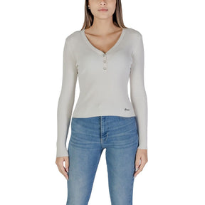 Guess Cremefarbene Viskose-Sportbekleidung