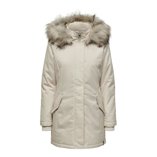 Only Beigefarbener Polyester-Parka