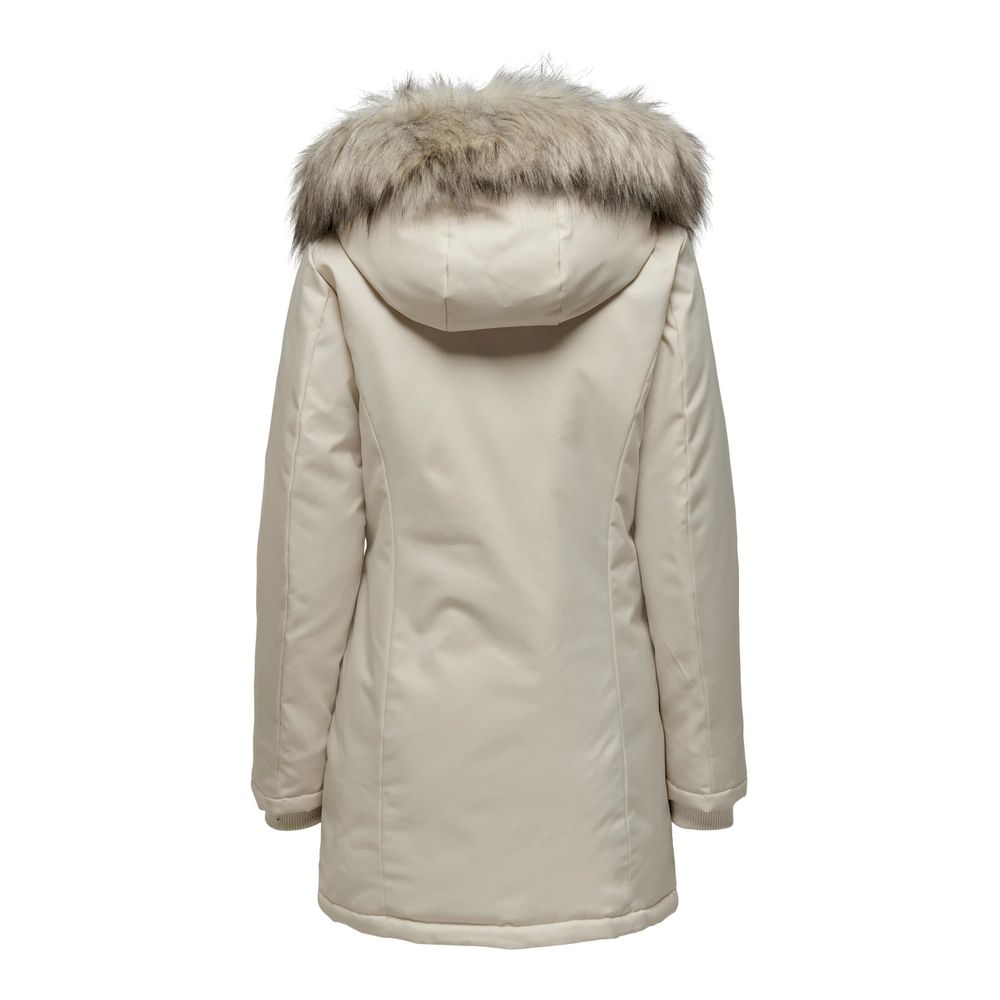 Only Beigefarbener Polyester-Parka