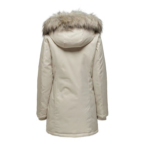 Only Beigefarbener Polyester-Parka
