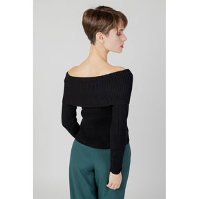 Only Schwarzer Viskose-Pullover