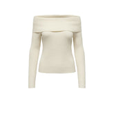 Only Cremefarbener Viskose-Pullover