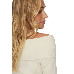 Only Cremefarbener Viskose-Pullover