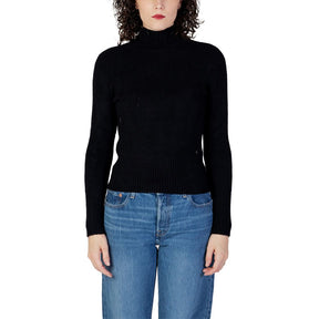 Guess Schwarzer Rollkragenpullover aus Polyamid