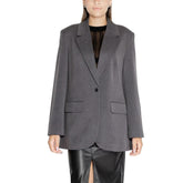 Only Grauer Blazer aus recyceltem Polyester