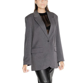 Only Grauer Blazer aus recyceltem Polyester