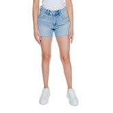 Vero Moda Hellblaue Baumwoll-Shorts