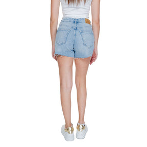 Vero Moda Hellblaue Baumwoll-Shorts