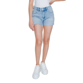 Vero Moda Hellblaue Baumwoll-Shorts