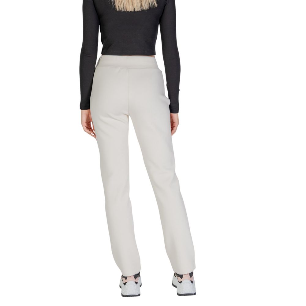 Guess Active Cremefarbene Baumwoll-Jogger Workout-Hose