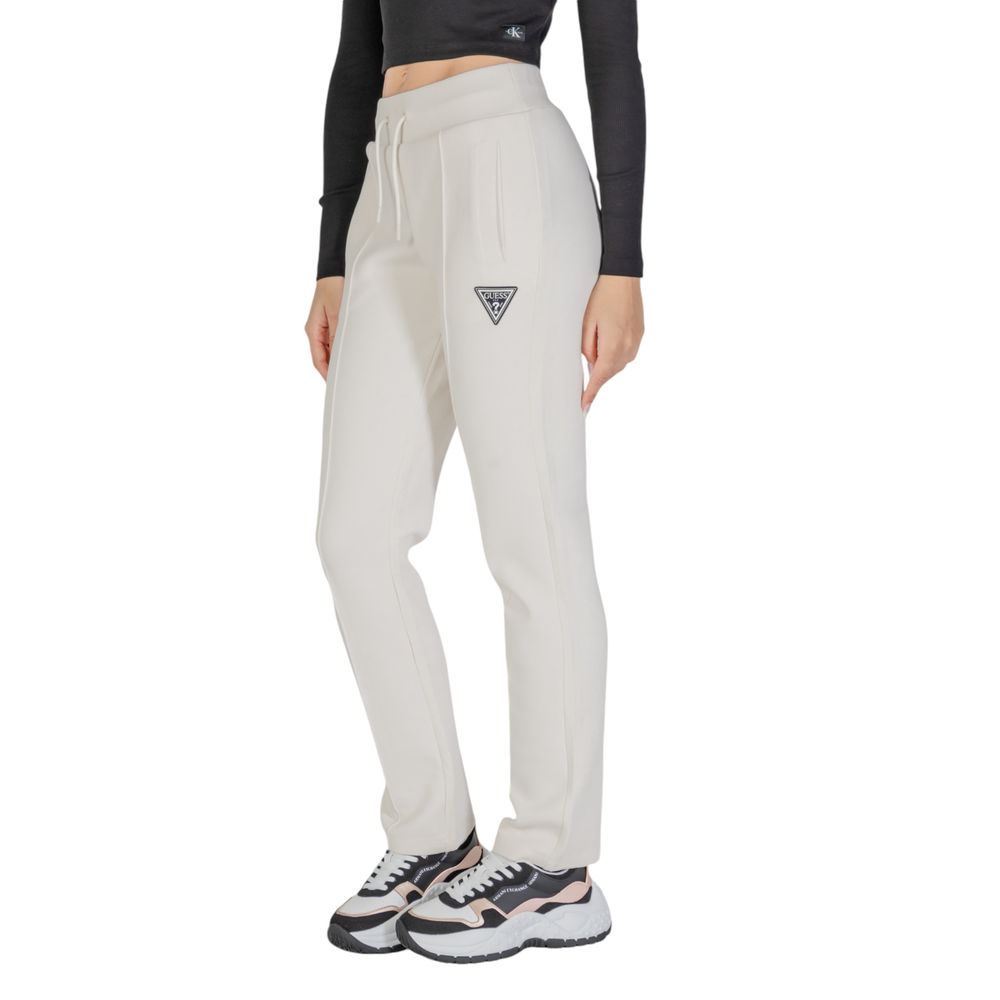 Guess Active Cremefarbene Baumwoll-Jogger Workout-Hose