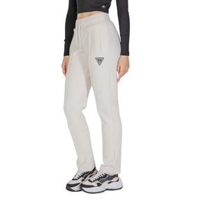 Guess Active Cremefarbene Baumwoll-Jogger Workout-Hose
