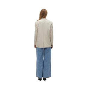 Vero Moda Beigefarbener Polyester-Blazer