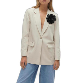 Vero Moda Beigefarbener Polyester-Blazer