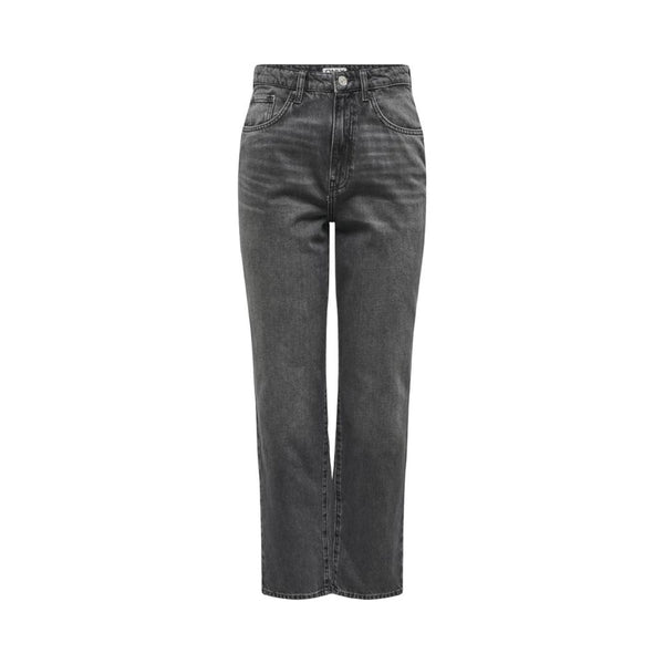 Only Graue Baumwoll-Mom-Jeans