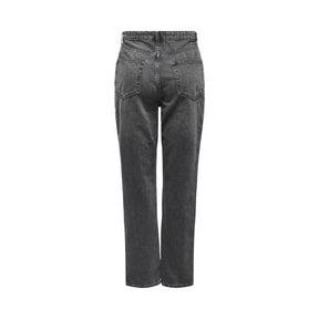 Only Graue Mama-Jeans aus Baumwolle