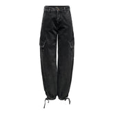 Only Schwarze Boyfriend-Jeans aus Baumwolle