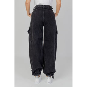 Only Schwarze Boyfriend-Jeans aus Baumwolle