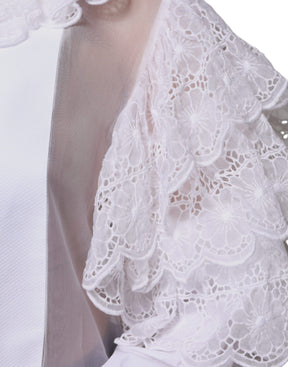 Dolce & Gabbana Weißes Baumwoll-Popeline-Hemd Kleid Bluse Oberteil